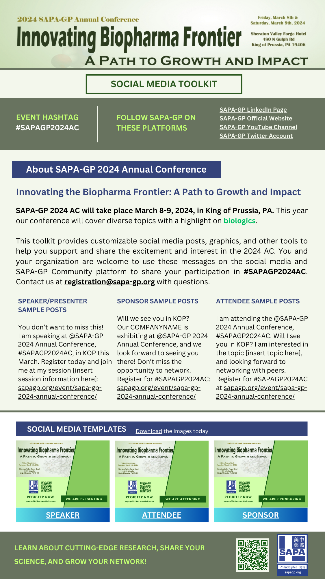 SAPAGP 2024 Annual Conference Media Tool Kit SAPAGP