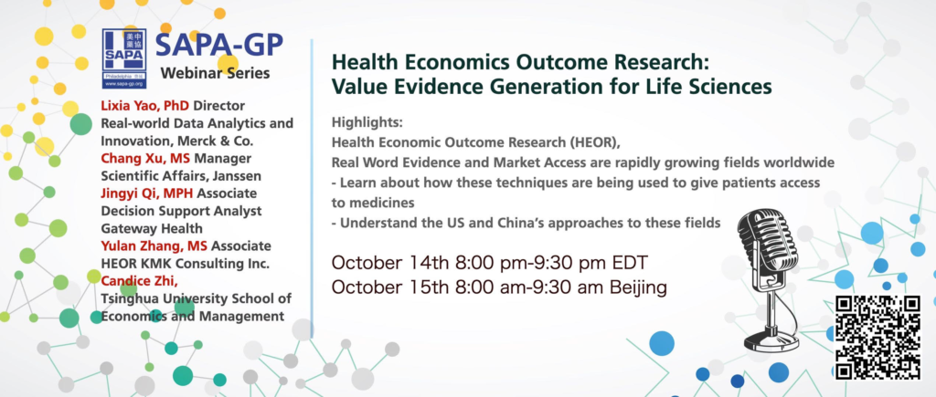 Health Economics Outcome Research Webinar flyer